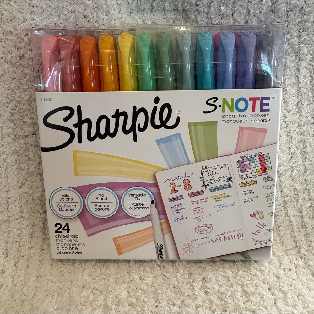 S-Note Sharpie 24 pieces- Multicolor